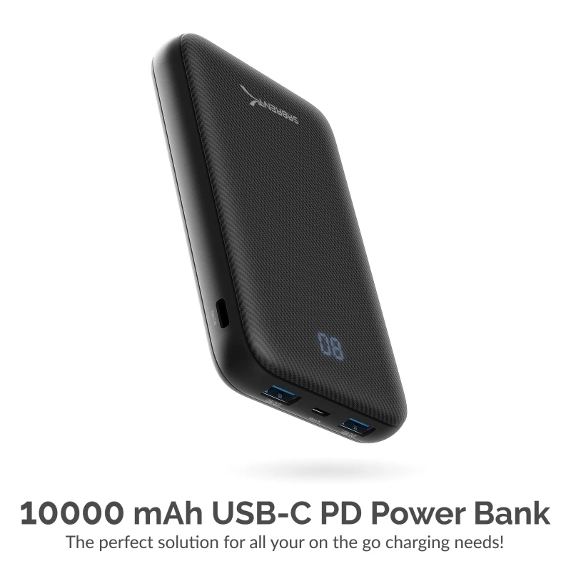 سابرنت باور بانك ١٠٠٠٠ مللي أمبير USB C PD Quick Charge 3.0