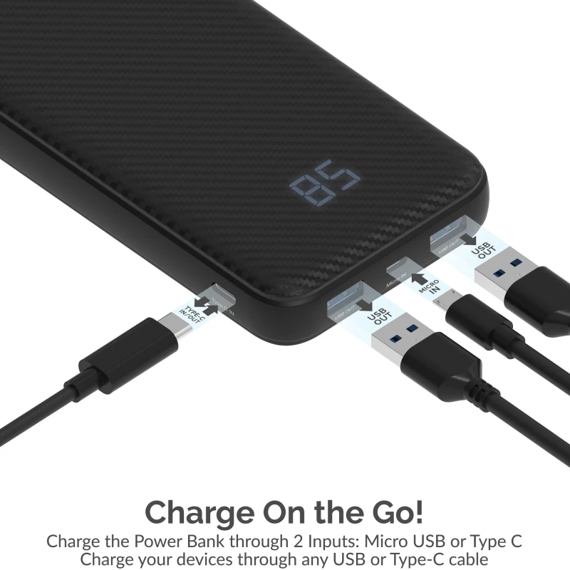 20000 mAh USB C PD Power Bank with Quick Charge 3.0