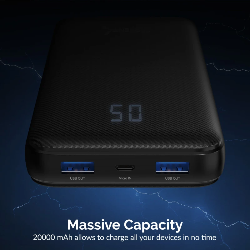 20000 mAh USB C PD Power Bank with Quick Charge 3.0