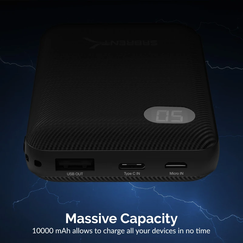 سابرنت باور بانك ١٠٠٠٠ مللي أمبير USB Type C