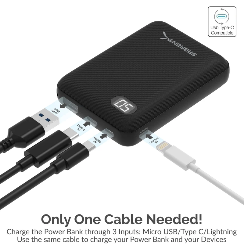 سابرنت باور بانك ١٠٠٠٠ مللي أمبير USB Type C