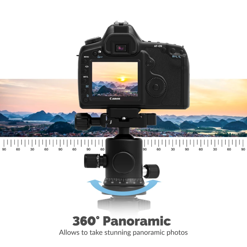 Aluminum Tripod With 360° Full Motion Camera Mount