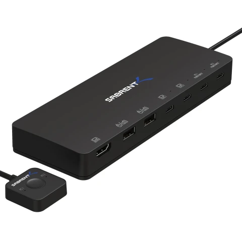 سابرنت محطة إرساء 2 Port USB Type C KVM Switch