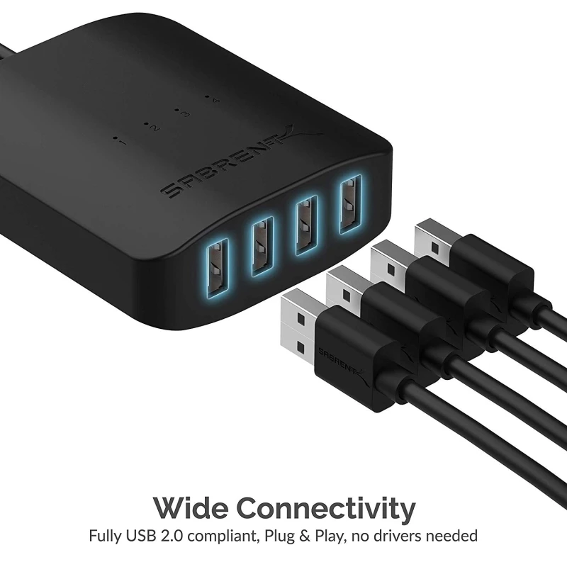 4-Way USB 2.0 Sharing Switch