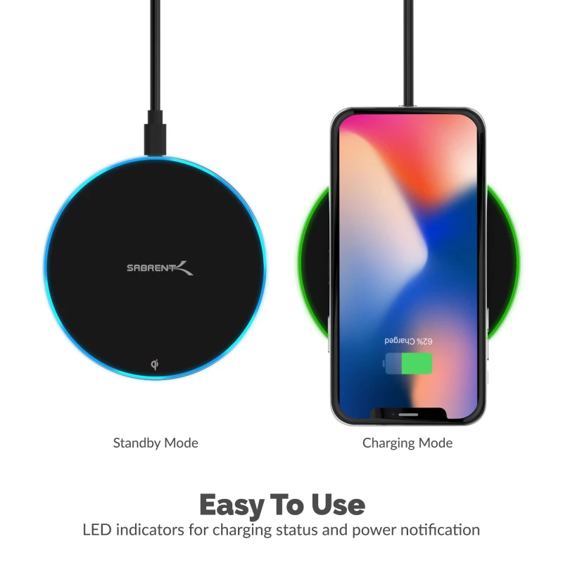 سابرنت شاحن ١٠ واط qi Wireless Fast Pad