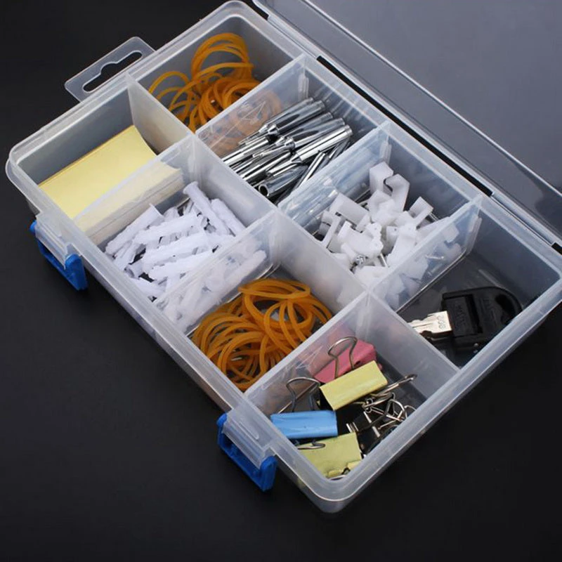 ويتريجز قطعة غيار 10 Slots Cells Tool Storage Box Small Component Transparent