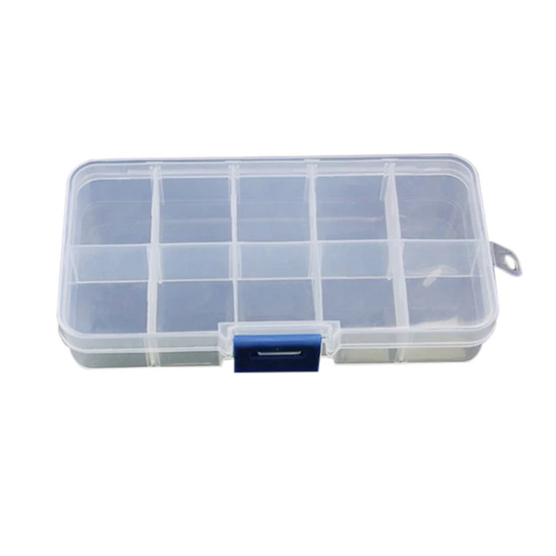 ويتريجز قطعة غيار 10 Slots Cells Tool Storage Box Small Component Transparent