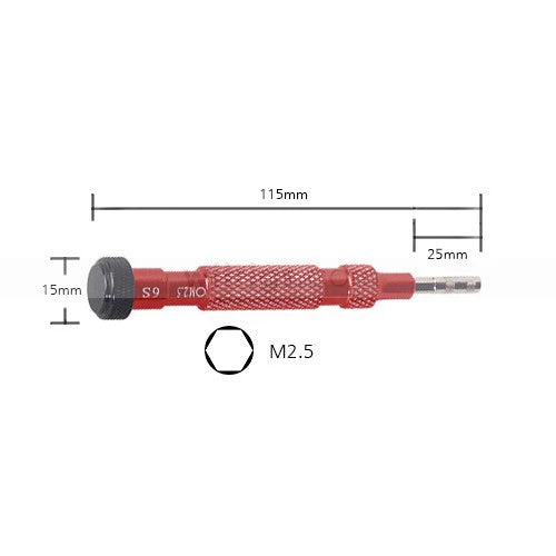 ويتريجز أداة إصلاح ٢.٥ مم Screwdriver iPhone 6/6S Medium Plate Red