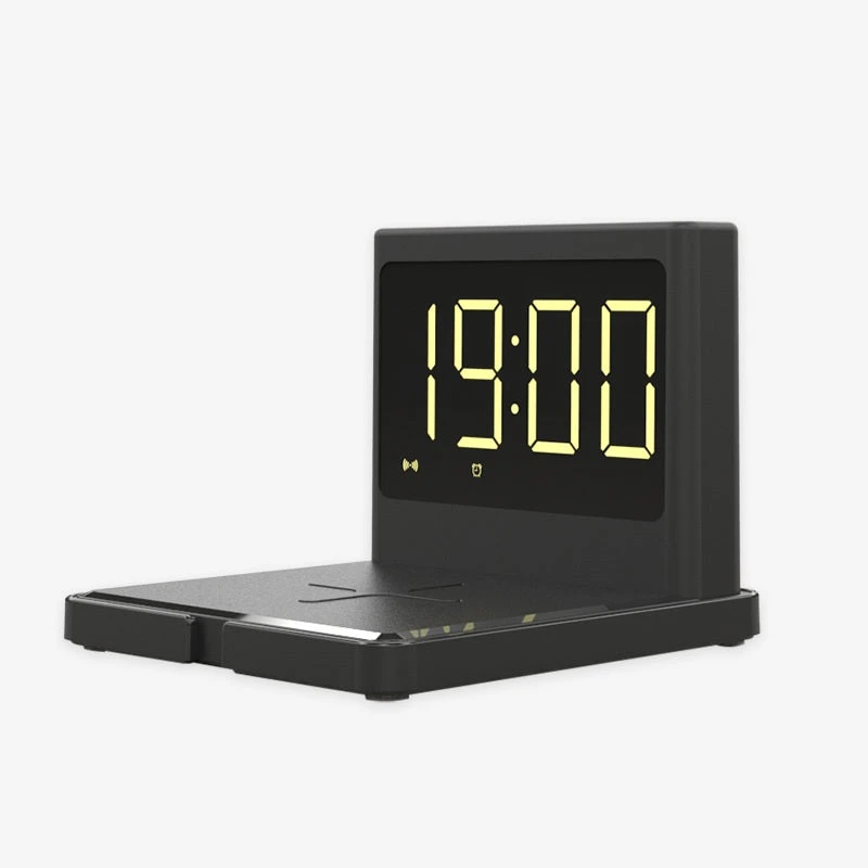 ويتريجز شاحن 3 in 1 Digital Clock Fast Wireless Black