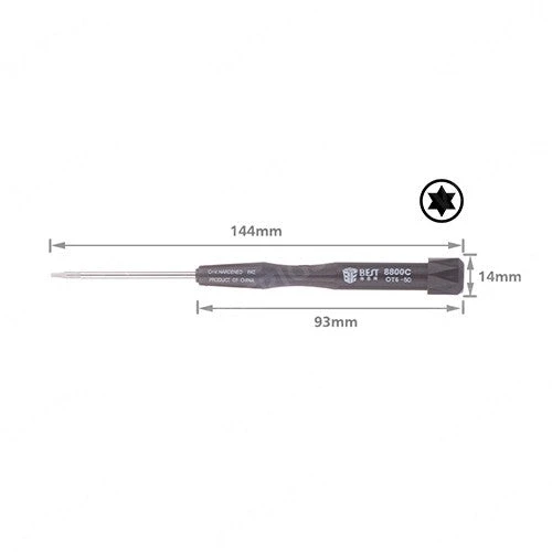ويتريجز أداة إصلاح ٥٠ مم Best T6* Torx Screwdriver Black