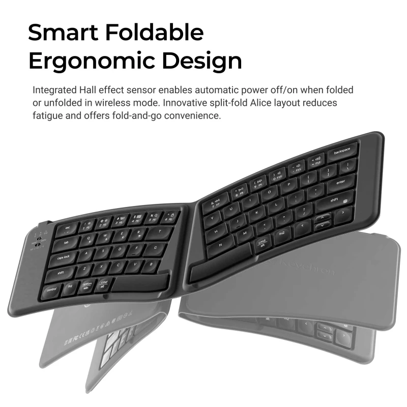 كيكرون لوحة مفاتيح B11 Pro Ultra Slim Wireless Foldable Keyboard
