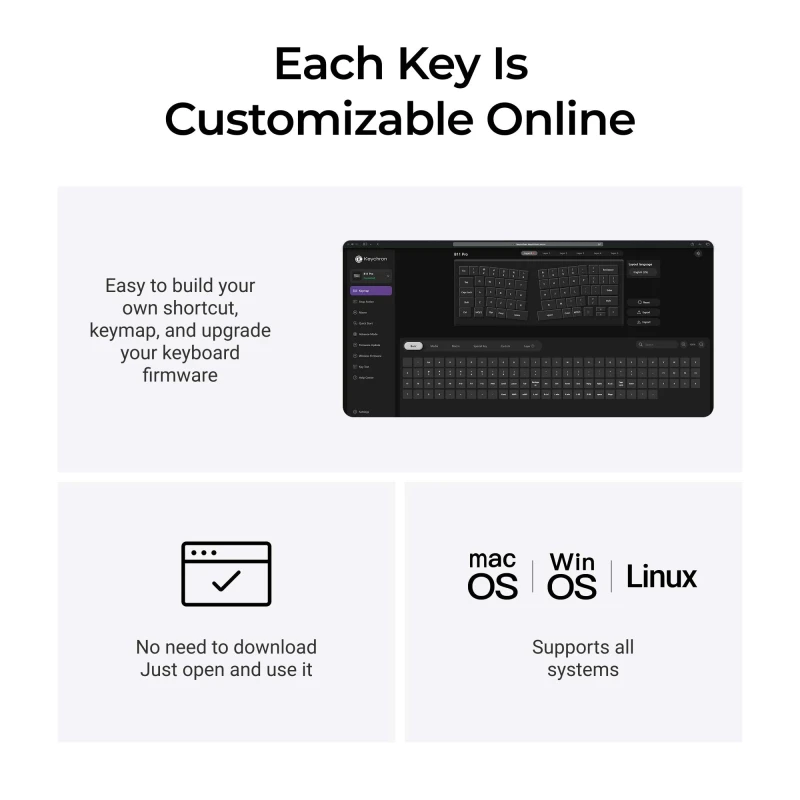 كيكرون لوحة مفاتيح B11 Pro Ultra Slim Wireless Foldable Keyboard