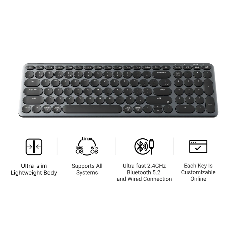كيكرون لوحة مفاتيح B4 Pro Ultra Slim Wireless Keyboard