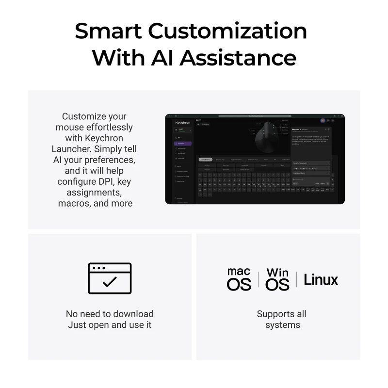 كيكرون فأرة BM27 Wireless Ergonomic Mouse