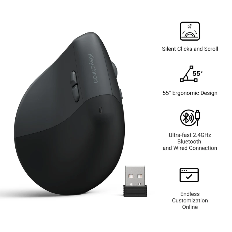 كيكرون فأرة BM27 Wireless Ergonomic Mouse