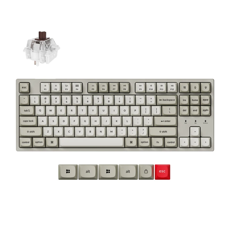 كيكرون لوحة مفاتيح ٨ ألف C1 Pro QMK Wired Custom Mechanical Keyboard