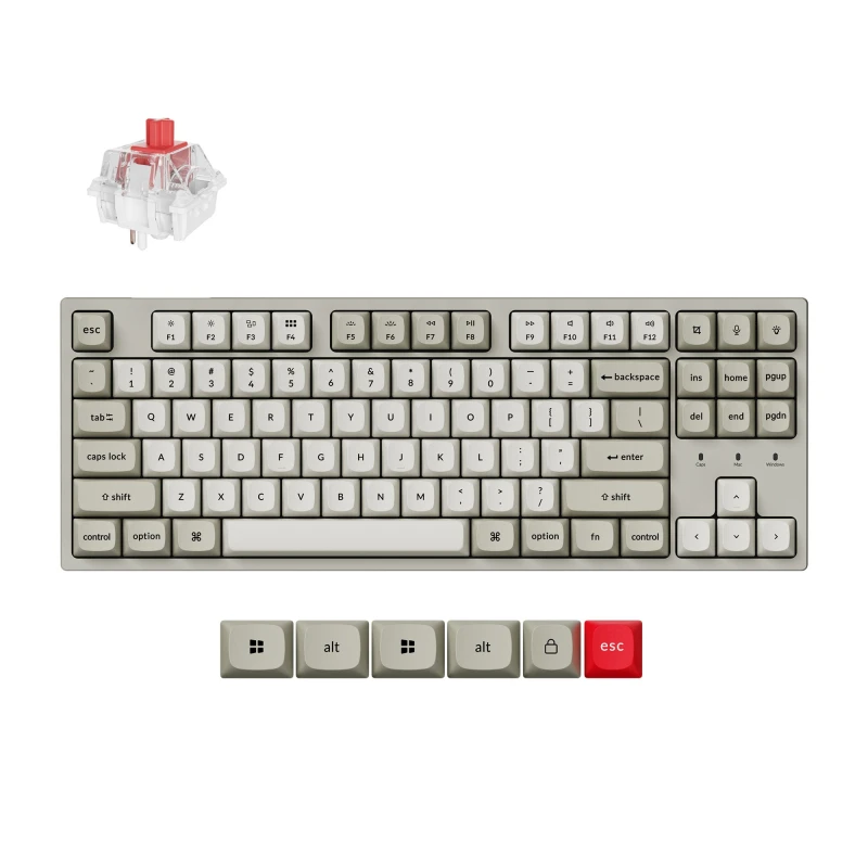كيكرون لوحة مفاتيح ٨ ألف C1 Pro QMK Wired Custom Mechanical Keyboard