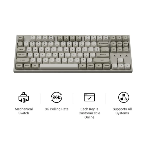 كيكرون لوحة مفاتيح ٨ ألف C1 Pro QMK Wired Custom Mechanical Keyboard