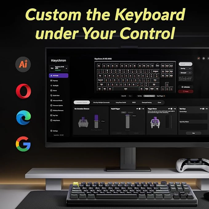 Keychron J4 HE Wireless Magnetic Switch Keyboard