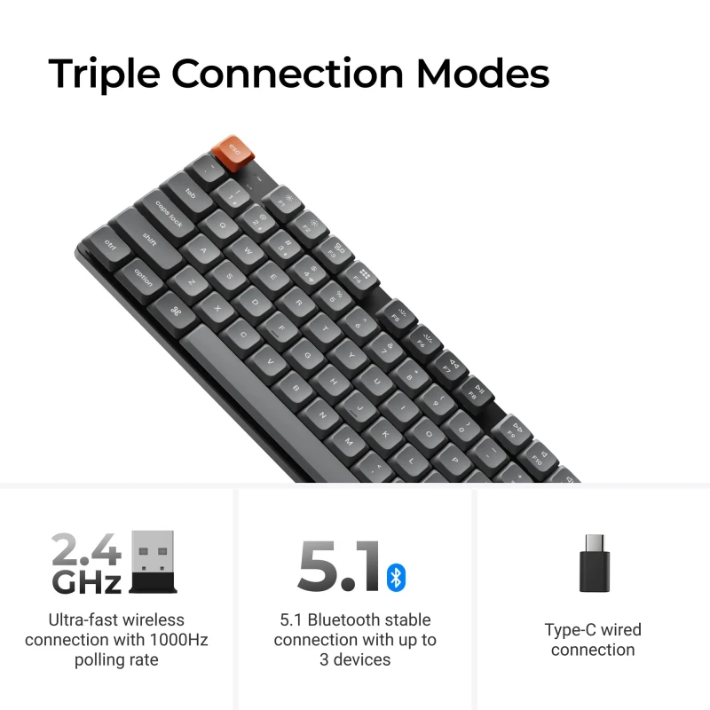 كيكرون لوحة مفاتيح K1 Max QMK/VIA Wireless Custom Mechanical Keyboard