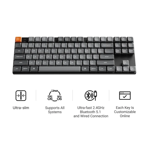 كيكرون لوحة مفاتيح K1 Max QMK/VIA Wireless Custom Mechanical Keyboard