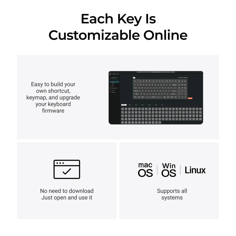 كيكرون لوحة مفاتيح K1 QMK Wireless Mechanical Keyboard