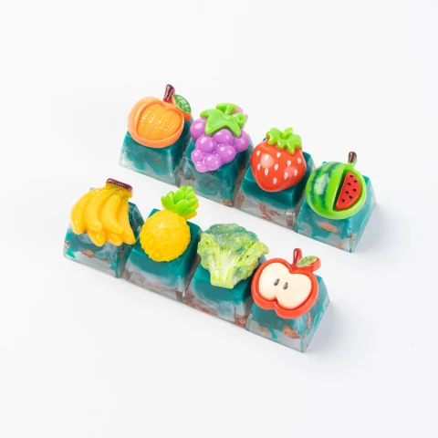 كيكرون لوحة مفاتيح Cute Fruit Resin Artisan Keycap