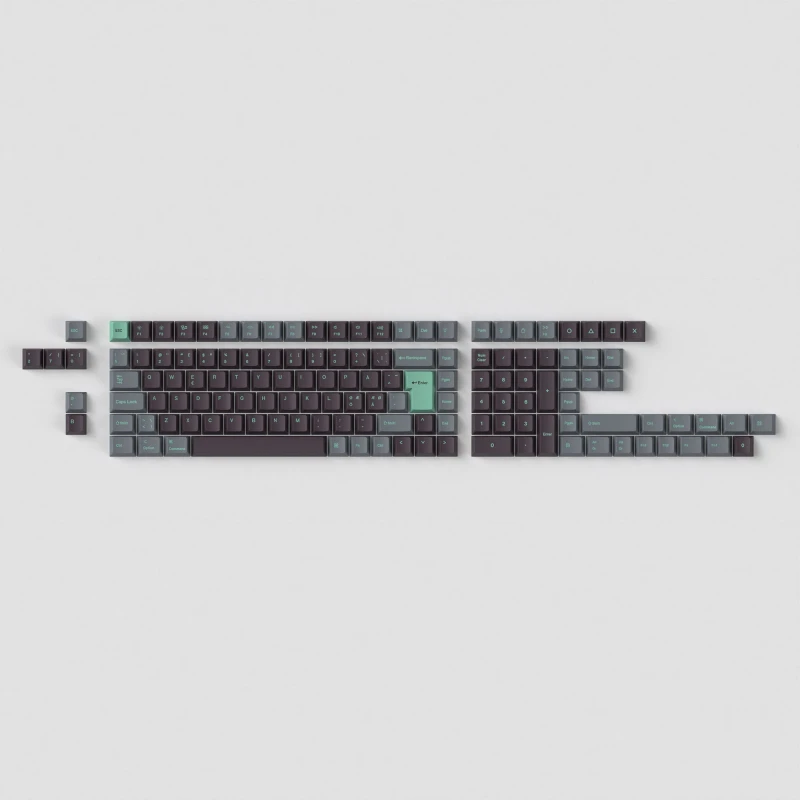 كيكرون لوحة مفاتيح ISO Cherry Profile Dye Sub PBT Full Keycap Hacker Mint