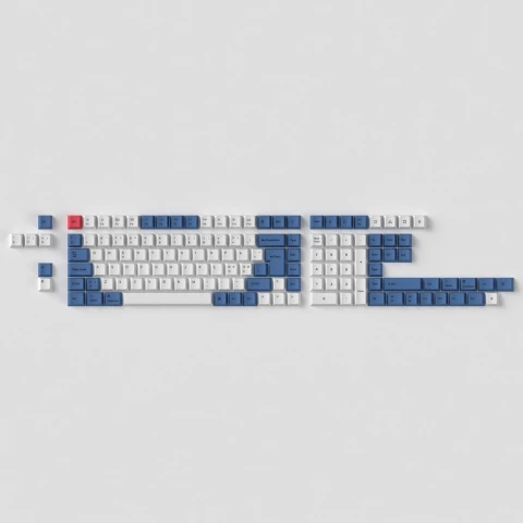 كيكرون لوحة مفاتيح ISO Cherry Profile Dye Sub PBT Full Keycap Modern Blue