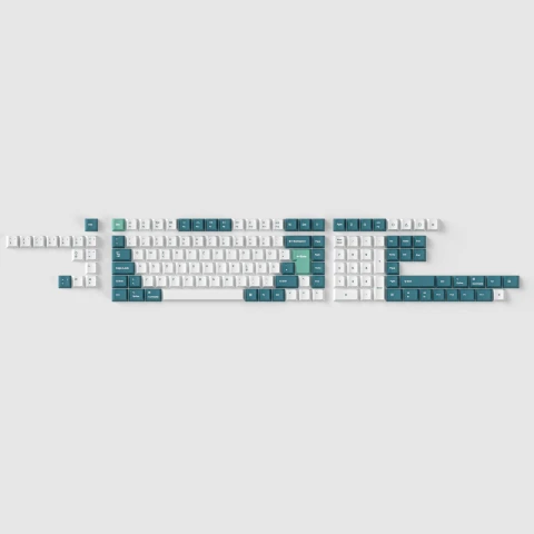 كيكرون لوحة مفاتيح ISO Cherry Profile Dye Sub PBT Full Keycap White Mint