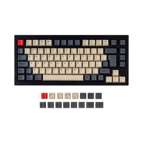 كيكرون لوحة مفاتيح ISO Q1 & Q1 Pro & V1 & K2 & K2 Pro OEM Dye Sub PBT Keycap Carbon