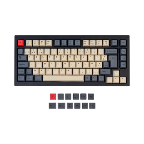 كيكرون لوحة مفاتيح ISO & ANSI Q1 & Q1 Pro & Q2 & Q2 Pro & V1 & V2 & K2 & K2 Pro OEM Dye Sub PBT Keycap Carbon