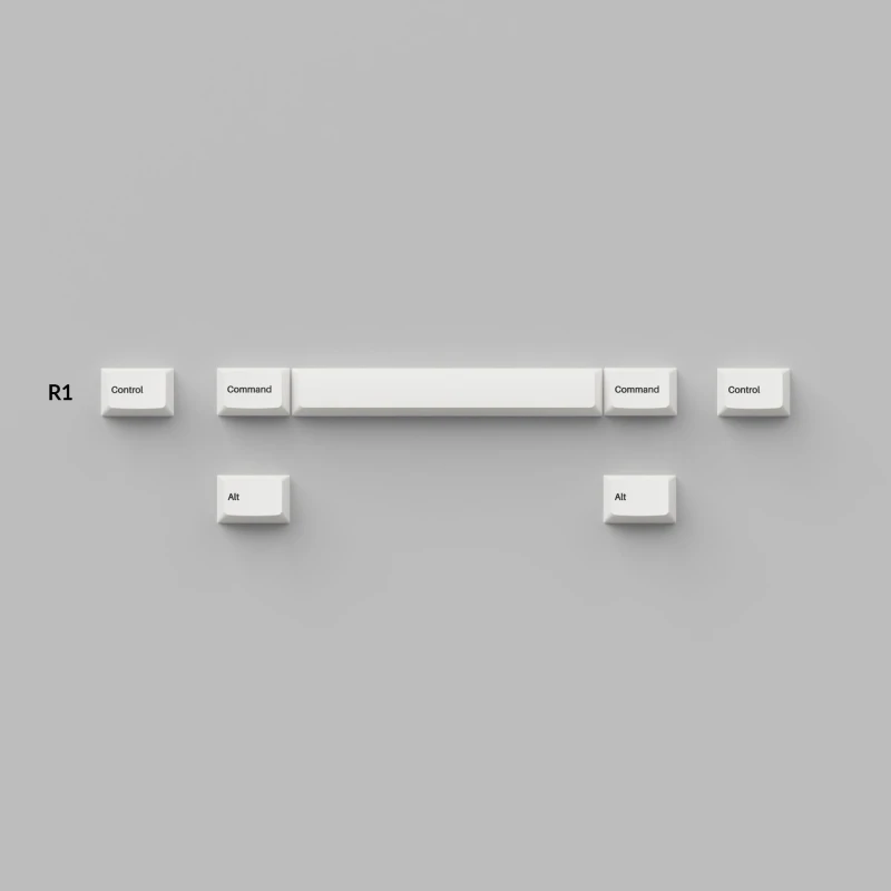 كيكرون لوحة مفاتيح Cherry Profile Double Shot PBT Full Keycaps Black on White Bow