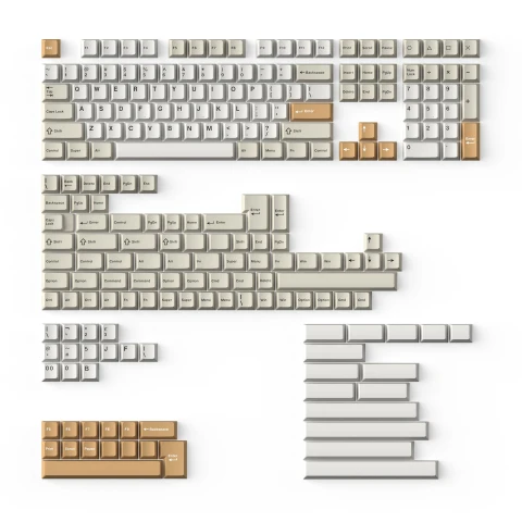 كيكرون لوحة مفاتيح Cherry Profile Double Shot PBT Full Keycaps Camel