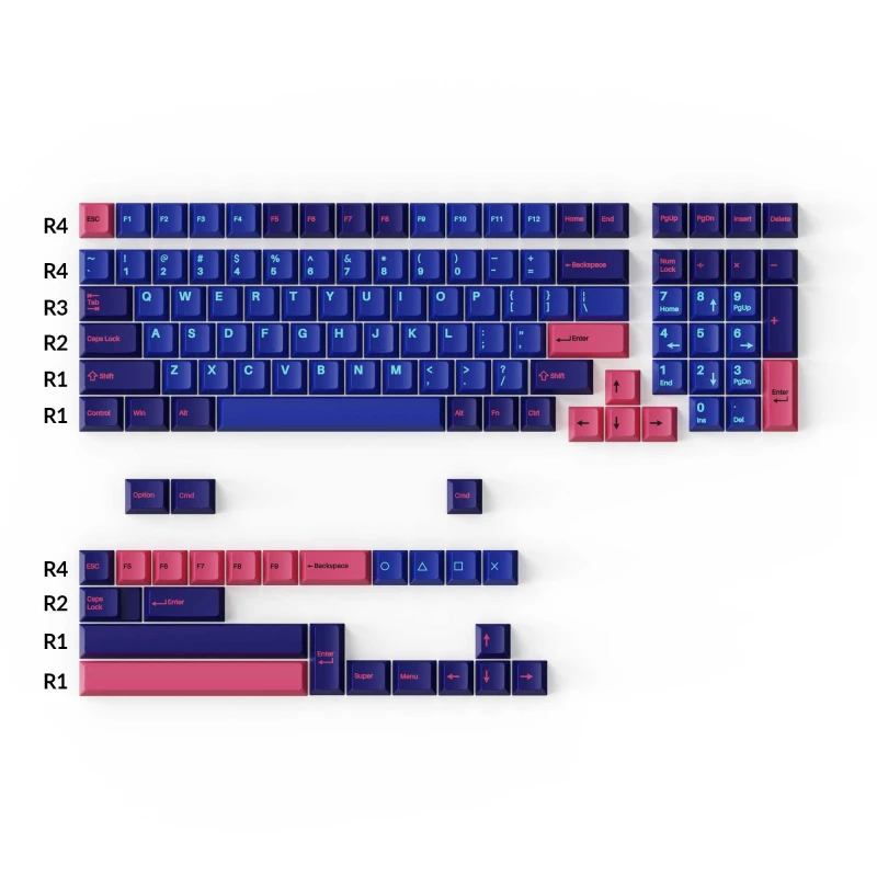 كيكرون لوحة مفاتيح Cherry Profile Double Shot PBT Full Keycaps Player