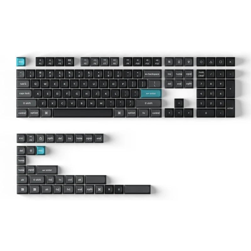 كيكرون لوحة مفاتيح Double Shot KSA PBT Keycap Full Keycap