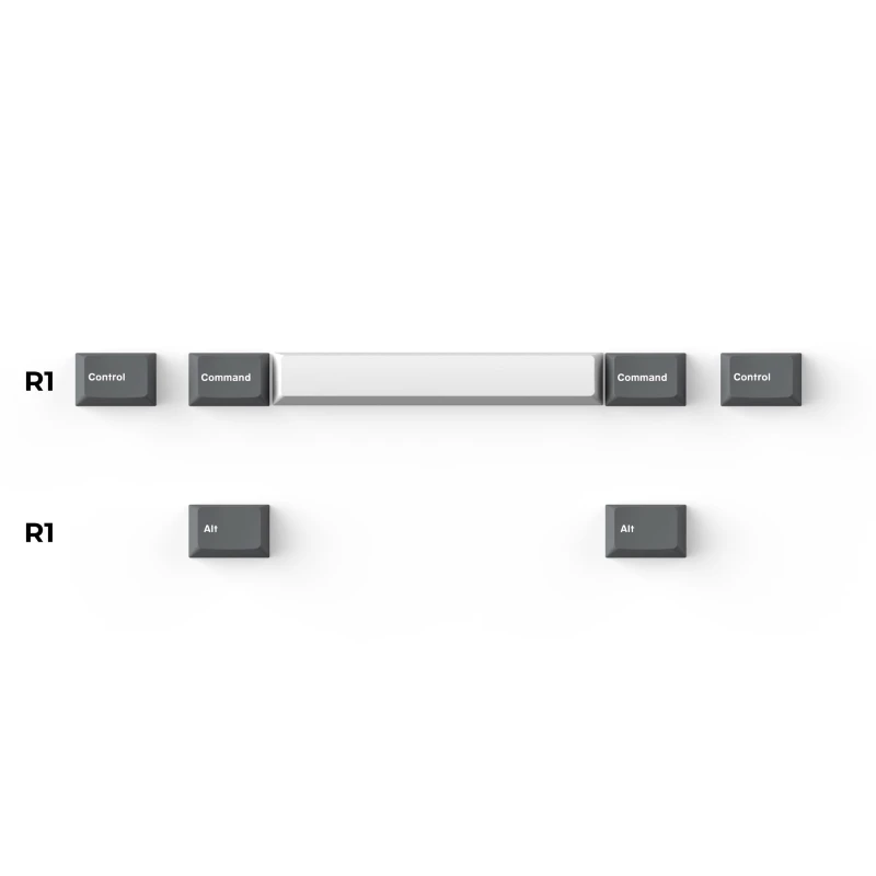 كيكرون لوحة مفاتيح Cherry Profile Double Shot PBT Full Keycaps Grey White Blue