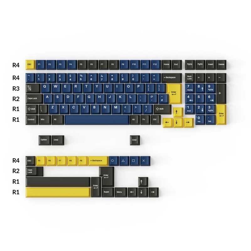 كيكرون لوحة مفاتيح Cherry Profile Double Shot PBT Full Keycaps Royal
