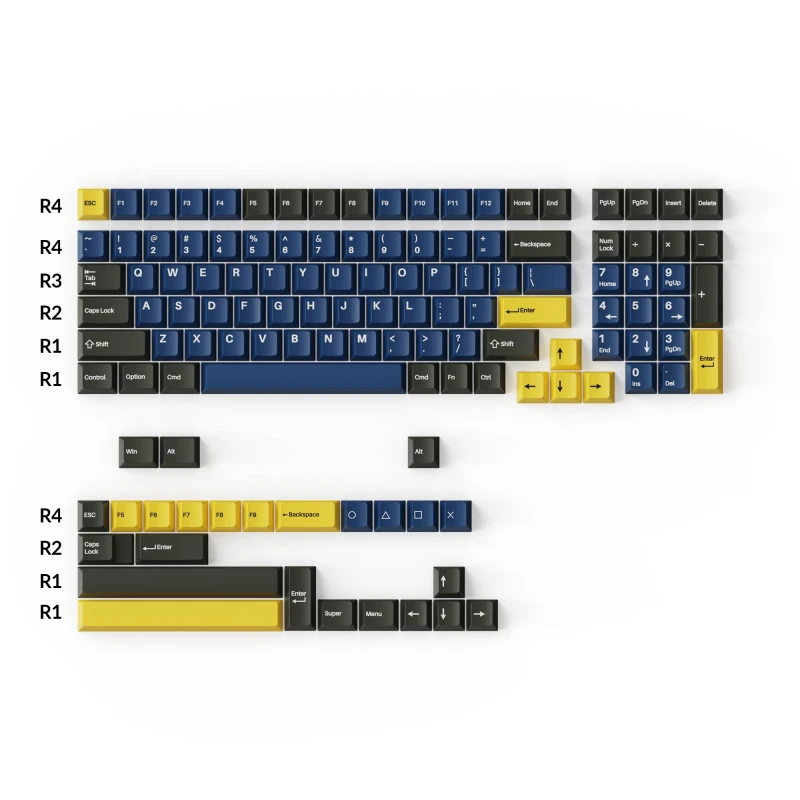كيكرون لوحة مفاتيح Cherry Profile Double Shot PBT Full Keycaps Royal
