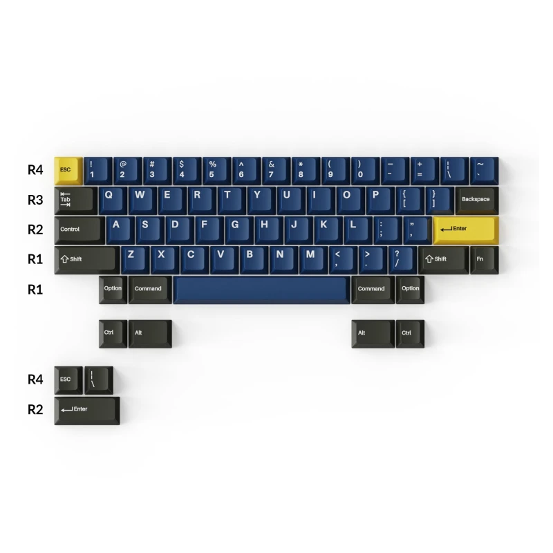 كيكرون لوحة مفاتيح Cherry Profile Double Shot PBT Full Keycaps Royal