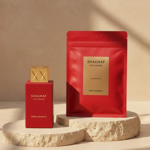 SHAGHAF OUD AHMAR PERFUME + MUATTAR