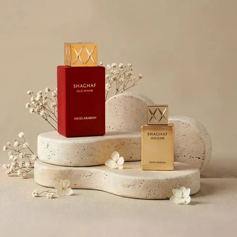 سويس أرابيان عود ٧٥ مل SHAGHAF AHMAR + SHAGHAF ELIXIR