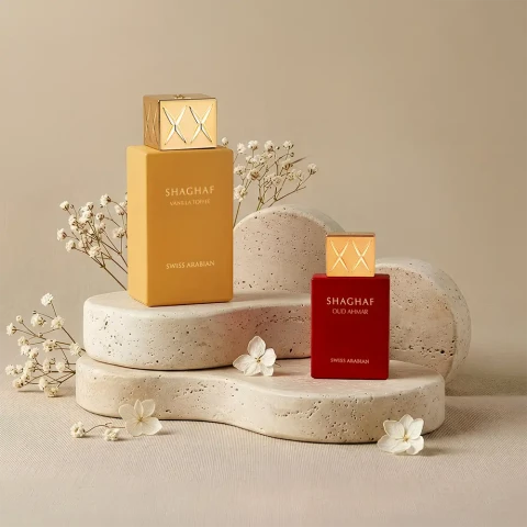 سويس أرابيان عود ٧٥ مل SHAGHAF VANILLA TOFFEE + SHAGHAF AHMAR