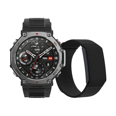 أمازفيت ساعة ذكية T Rex 3 + Helio Strap