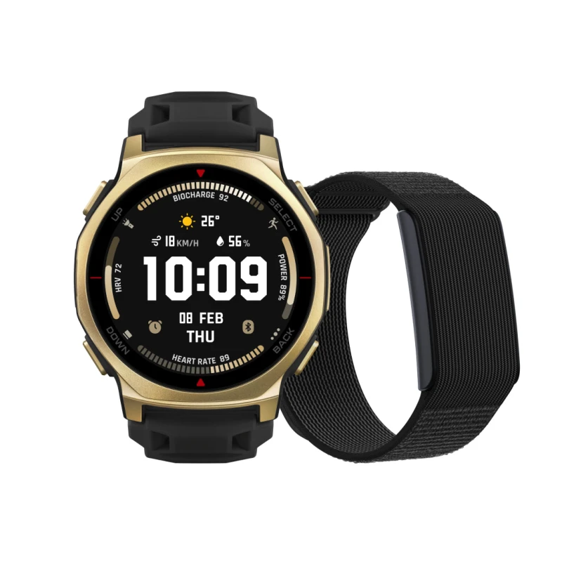 أمازفيت ساعة ذكية T Rex 3 Pro + Helio Strap