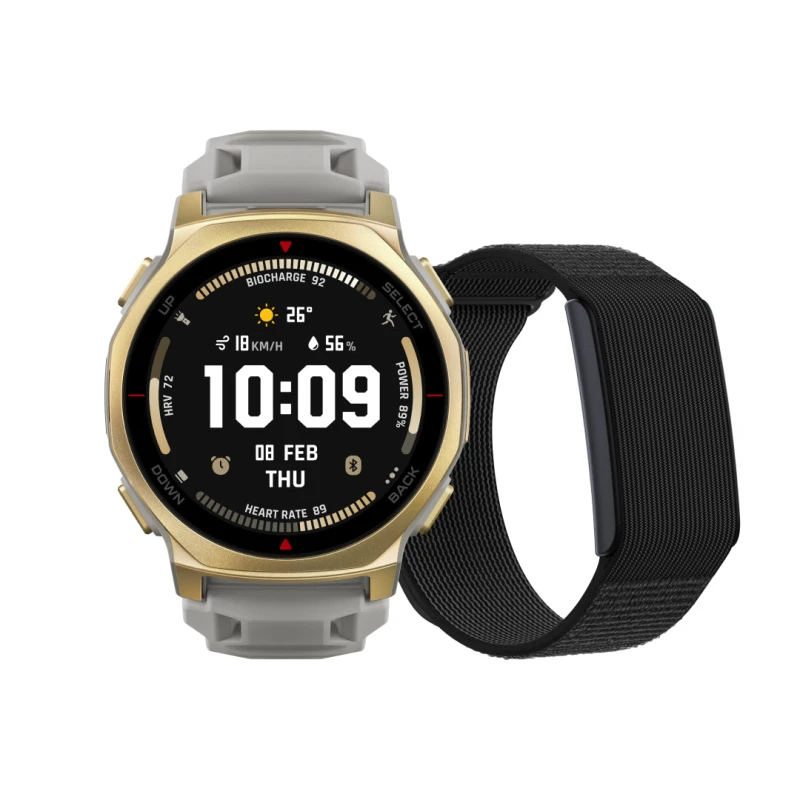 أمازفيت ساعة ذكية T Rex 3 Pro + Helio Strap