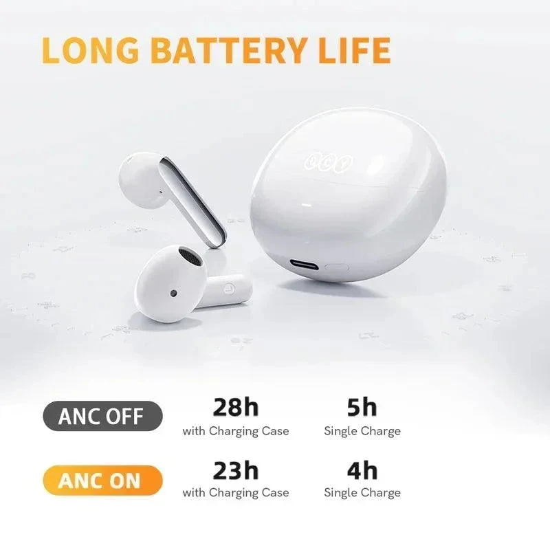 كيو سي واي سماعات لاسلكية AilyBuds Pro+ True Wireless Adaptive ANC Hi Res Audio