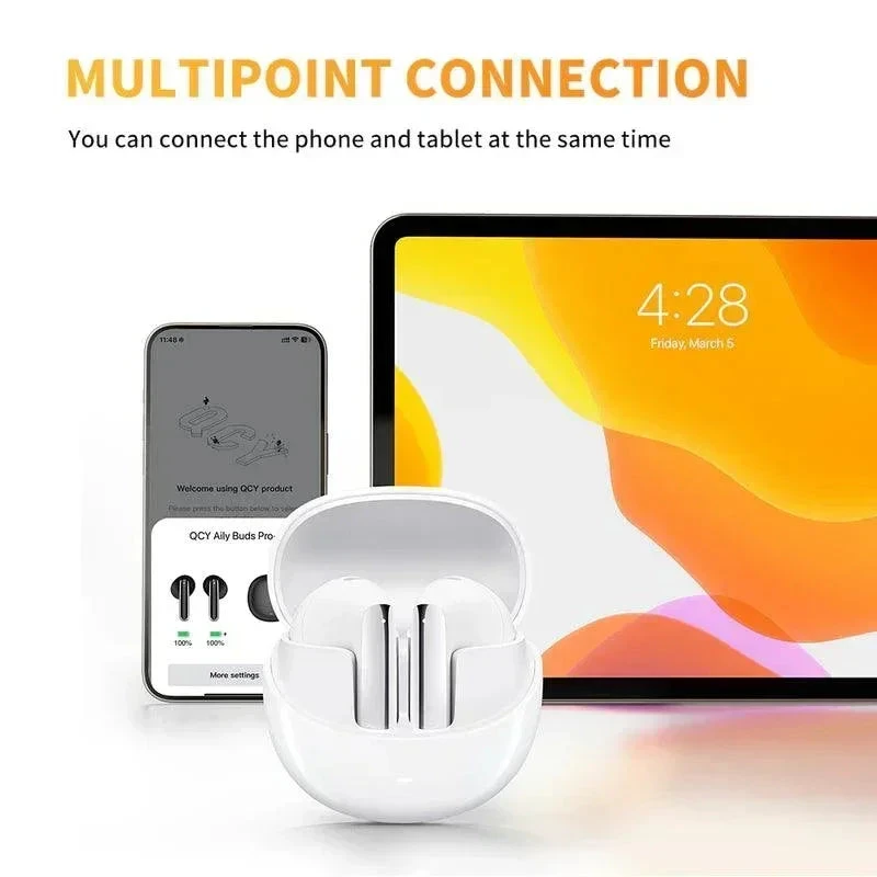 كيو سي واي سماعات لاسلكية AilyBuds Pro+ True Wireless Adaptive ANC Hi Res Audio