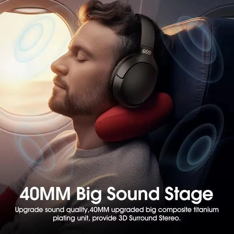 كيو سي واي سماعات لاسلكية ٤٠ مم H2 Pro Wireless 70H Playtime Bass Driver