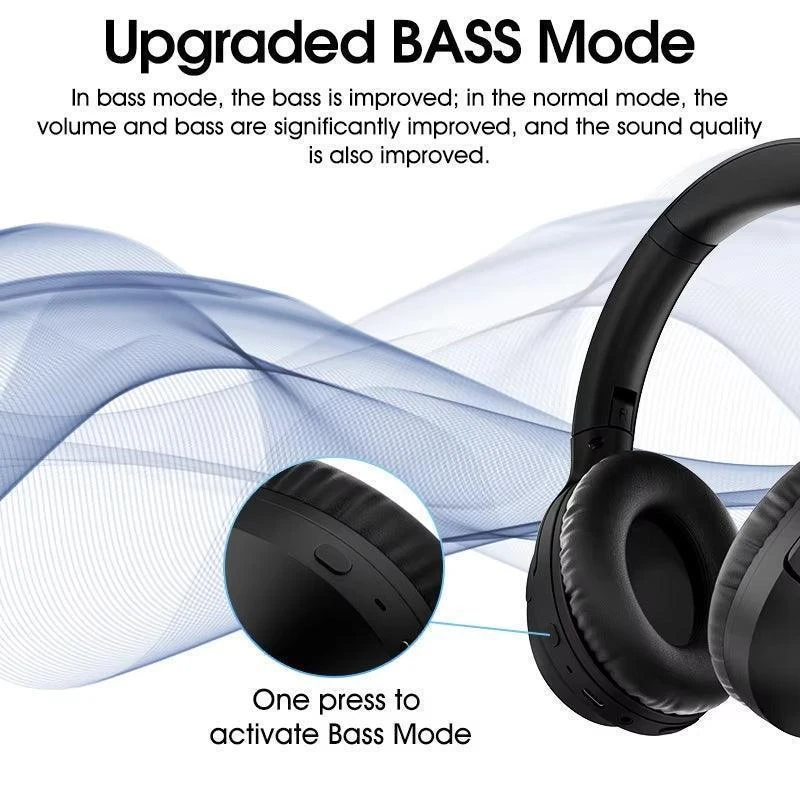 كيو سي واي سماعات لاسلكية ٤٠ مم H2 Pro Wireless 70H Playtime Bass Driver